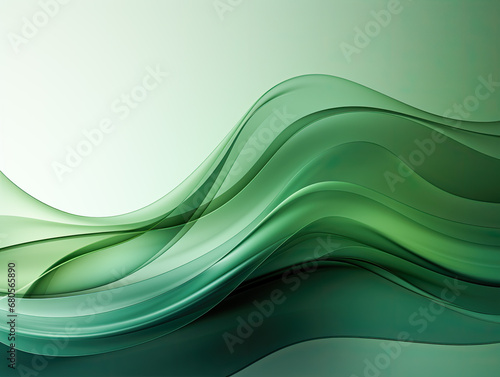 Curve background. Abstract green gradient.