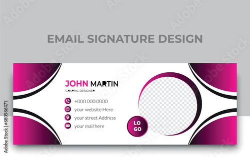 Colorful Email Signatures Template Vector Design