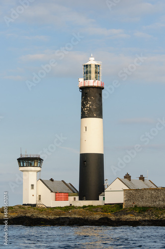 Lighthouse on Mew Island, Copeland Islands, Northern Ireland photo