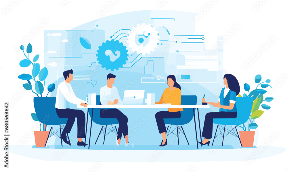 vector organic flat people on business training illustration flat illustration
vector organic flat people on business training illustration flat illustration
