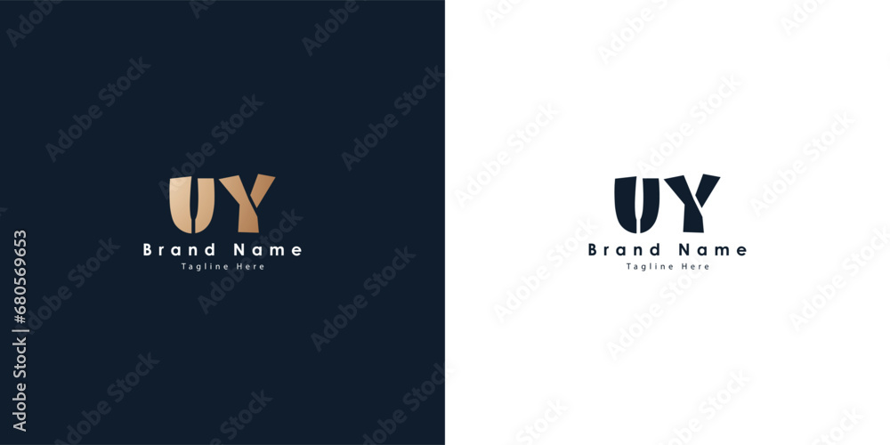 UY Letters vector logo design 