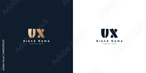UX Letters vector logo design 