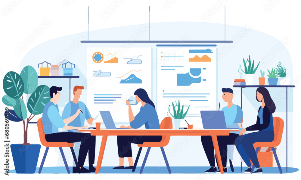 vector organic flat people on business training illustration flat illustration
vector organic flat people on business training illustration flat illustration
