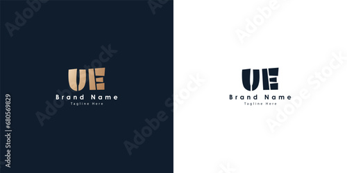 UE Letters vector logo design  photo