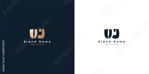 UJ Letters vector logo design 