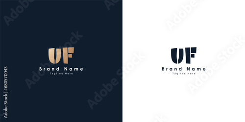 UF Letters vector logo design 