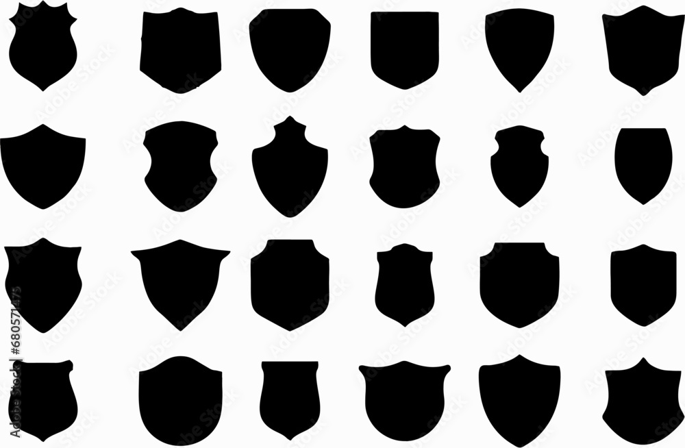 Modern stylish Collection of shield icons. Suitable for logo design, flat style in editable vector format. Easy to change color or manipulate. eps 10.