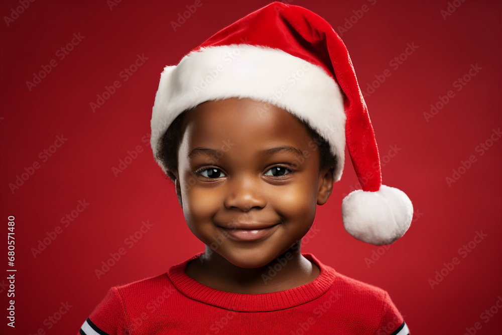 Generative AI portrait of small funny child wearing carnival x-mas costume over background Generative AI portrait of small funny child wearing carnival x-mas costume over background