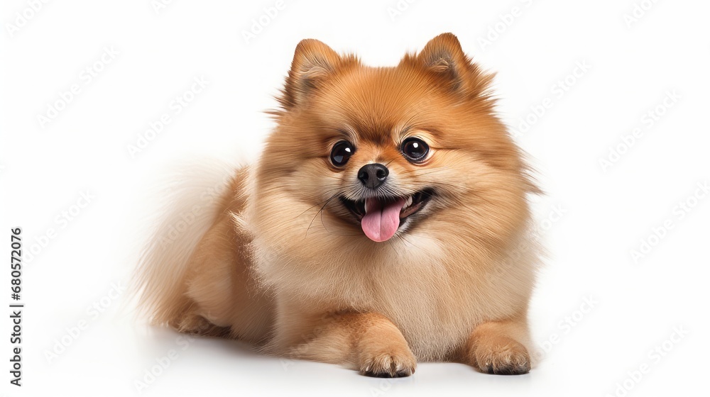 Obraz premium Spitz dog on a white background.