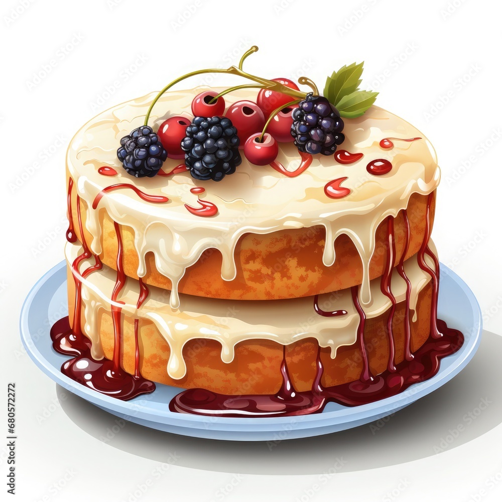 cheesecake with berries isolate on white background cheesecake with berries isolate on white background