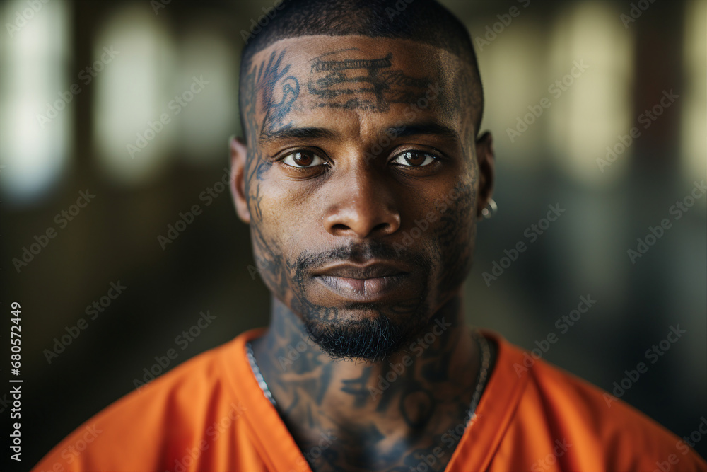Guilty criminal person standing behind prison cage bars Generative AI creative illustration Guilty criminal person standing behind prison cage bars Generative AI creative illustration