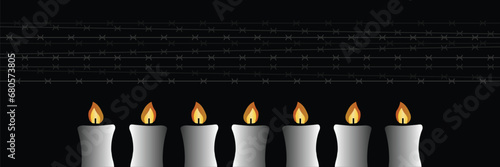 International Holocaust Remembrance Day vector. Star of David . January 27. Important day