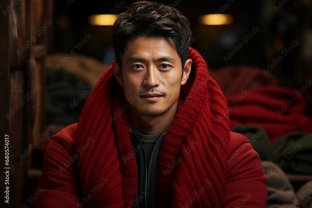 Generative ai photo image of happy man relaxing in cozy living room enjoying weekend Generative ai photo image of happy man relaxing in cozy living room enjoying weekend