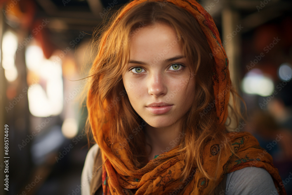 Generative AI technology picture women man cooking at local food market selling grocery fresh products Generative AI technology picture women man cooking at local food market selling grocery fresh products