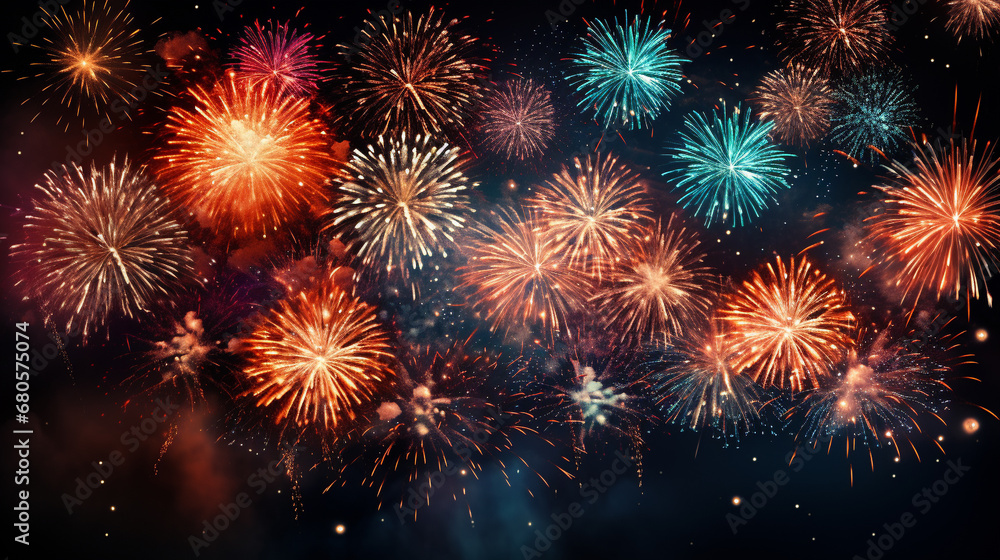 Fototapeta premium fireworks in the night sky