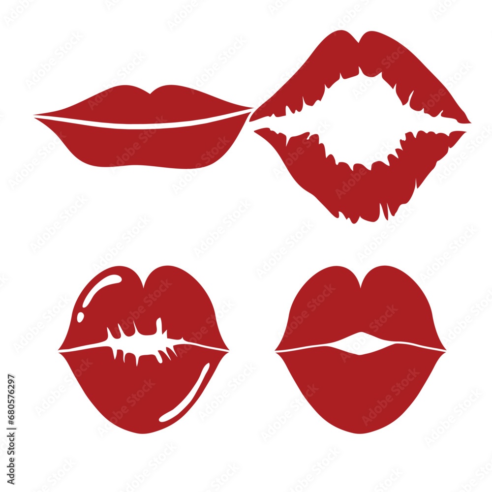 Obraz premium Stylish , fashionable and awesome Lips typography art and illustrator