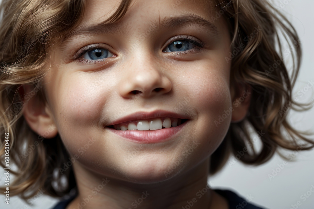 little boy on a white background. the child is studying at school. learning and knowledge concept. little boy on a white background. the child is studying at school. learning and knowledge concept.