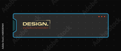 Futuristic element with retro color vector illustration. Vintage lower third video overlay.