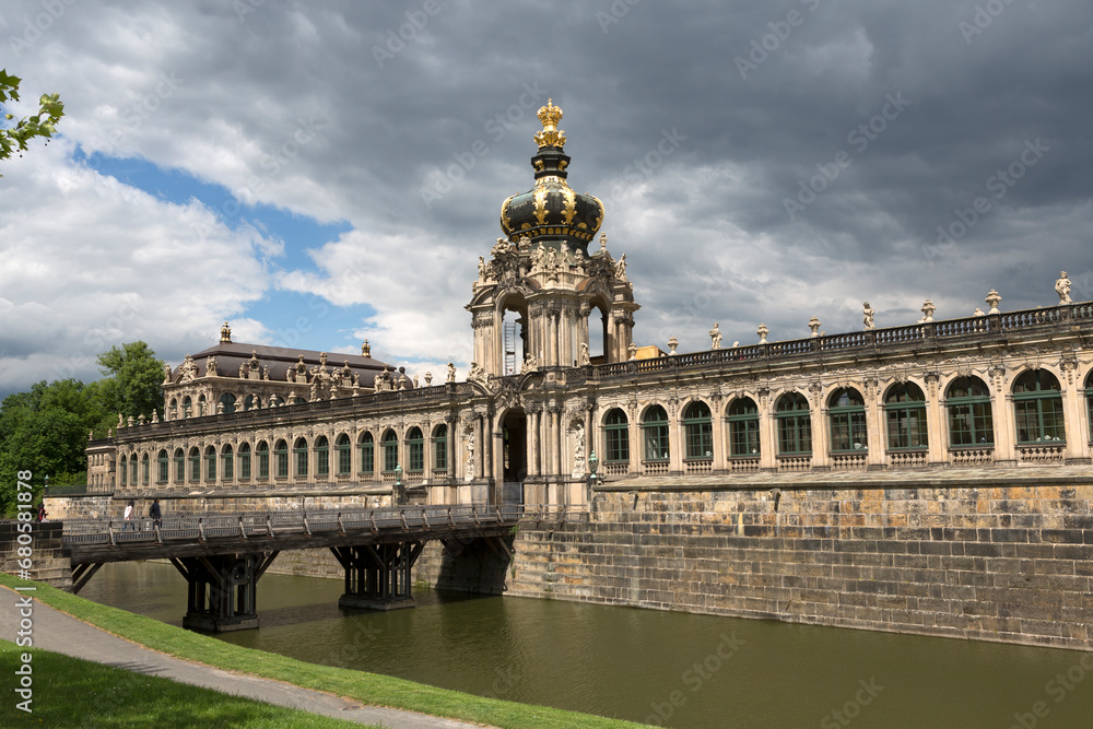 Germany Dresden City view on a cloudy autumn day