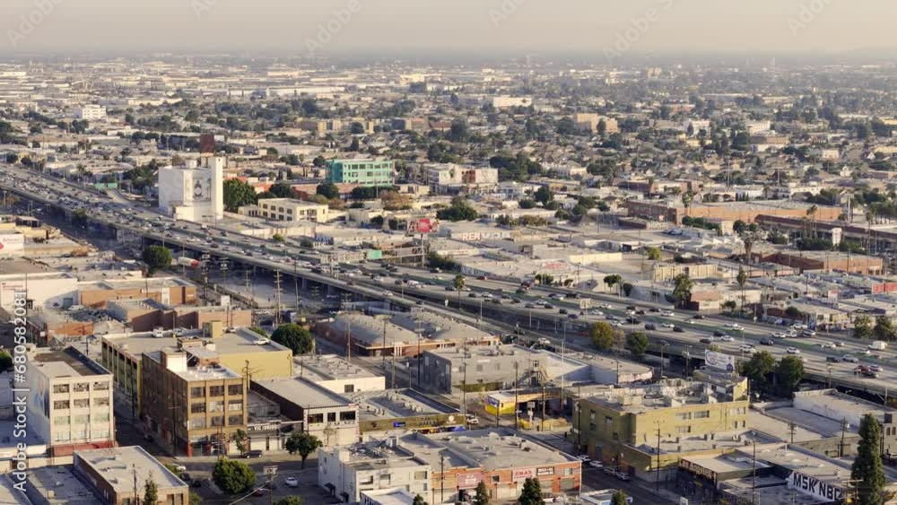 Los Angeles from above wide angle view - Los Angeles Drone footage - aerial photography Los Angeles from above wide angle view - Los Angeles Drone footage - aerial photography