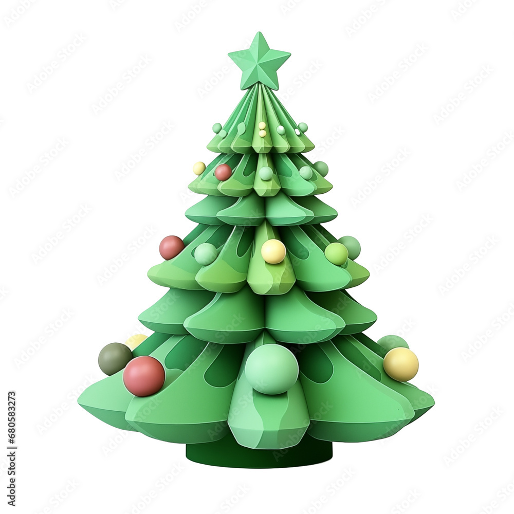 3D colorful Christmas tree 3D colorful Christmas tree