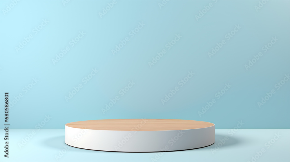 Minimal light blue background for a presentation, product placement Minimal light blue background for a presentation, product placement