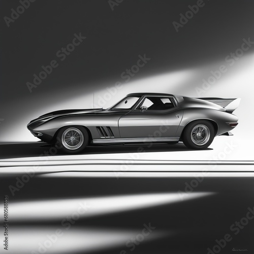 3d rendering of a brand - less generic car car 3d rendering of a brand - less generic car car muscle car - muscle car © Shubham