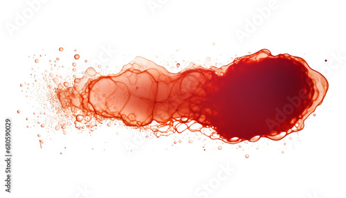 splash of red wine stain isolated on transparent background cutout © Papugrat