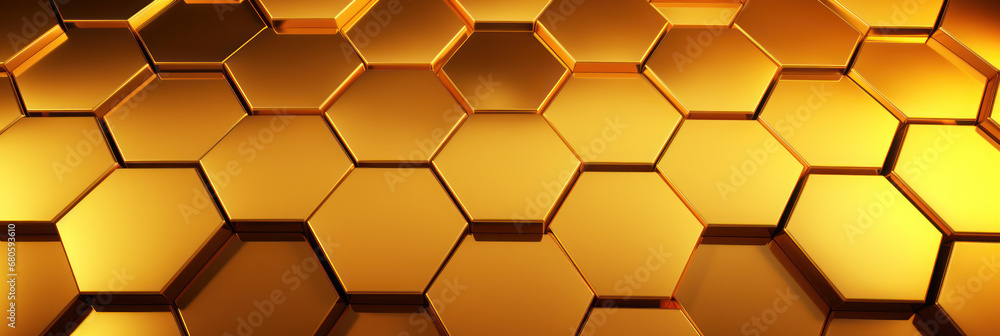 Golden Abstract Hexagon background Golden Abstract Hexagon background