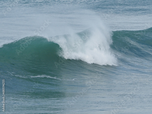 Atlantic wave breaks at Newquay on the Cornish coast © tony