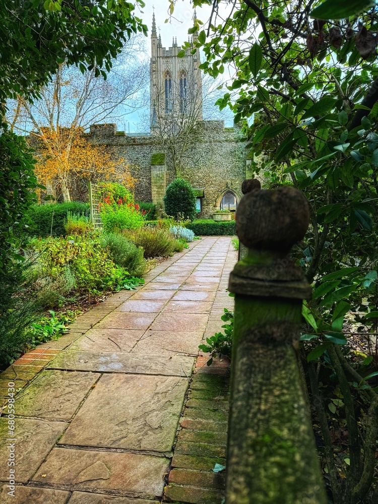 Fototapeta premium stone path in the park