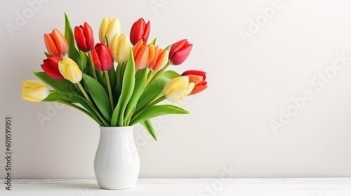 tulips background with place for text.