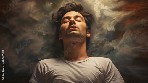 portrait of a man sleeping