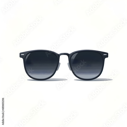 Classic Black Wayfarer Sunglasses with Glossy Finish on Light Background – Vintage Fashion Eyewear Protection Concept with Copy Space for Summer and Style Themes