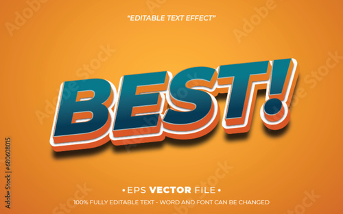 Best text effect 3d editable vector
