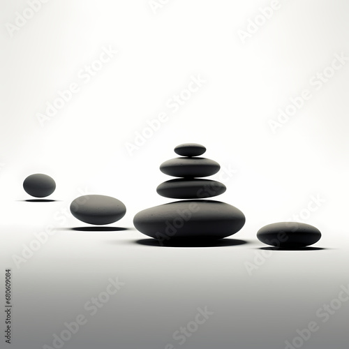 minimalist representations of Zen stones