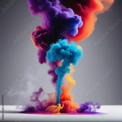 colored smoke on black background colored smoke on black background colorful ink cloud smoke on black background. abstract swirling swirling cloud. paint explosion paint. acrylic smoke irling fog. photo