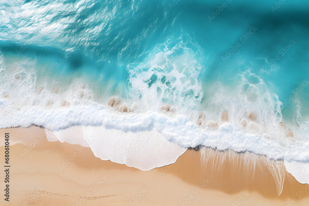 Beautiful Blue Beach Escape - Generative AI