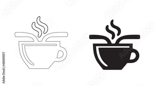 Modern oatmeal icon design in vector format with a white background