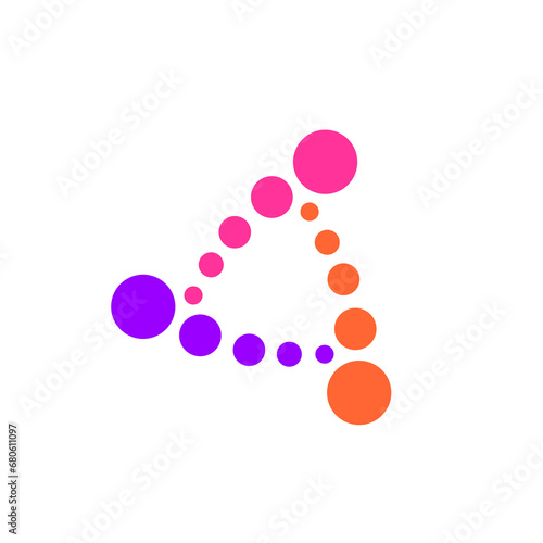 Abstract dots vortex logo