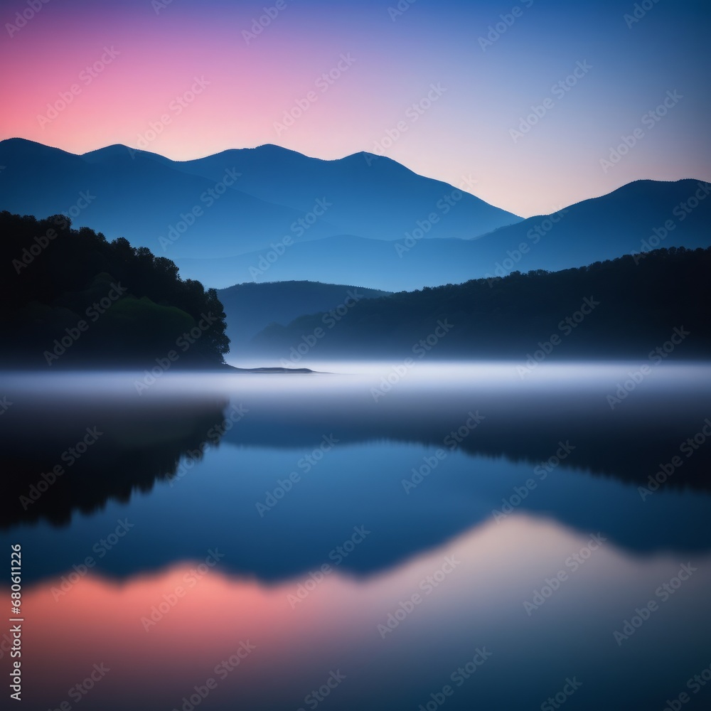 a lake in the mountains of the carpathians in the evenings lake in the mountains of the carpathians in the evening sunrise at sunrise in the mountains with reflection in the lake
