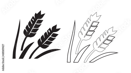 Modern oatmeal icon design in vector format with a white background