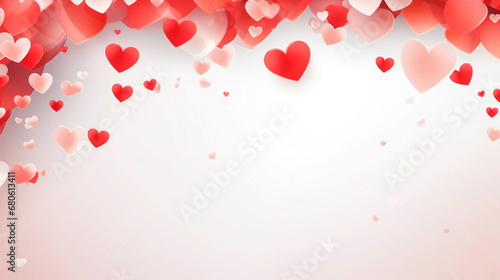 copy space, stockphoto, beautiful valentine background with hearts and romatic colors. Romantic backbround or wallpaper for valentine’s day. Beautiful design for card, greeting card. photo