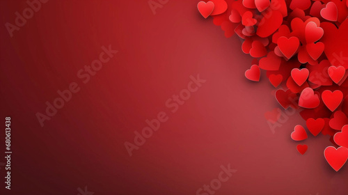 copy space, stockphoto, beautiful valentine background with hearts and romatic colors. Romantic backbround or wallpaper for valentine’s day. Beautiful design for card, greeting card. photo