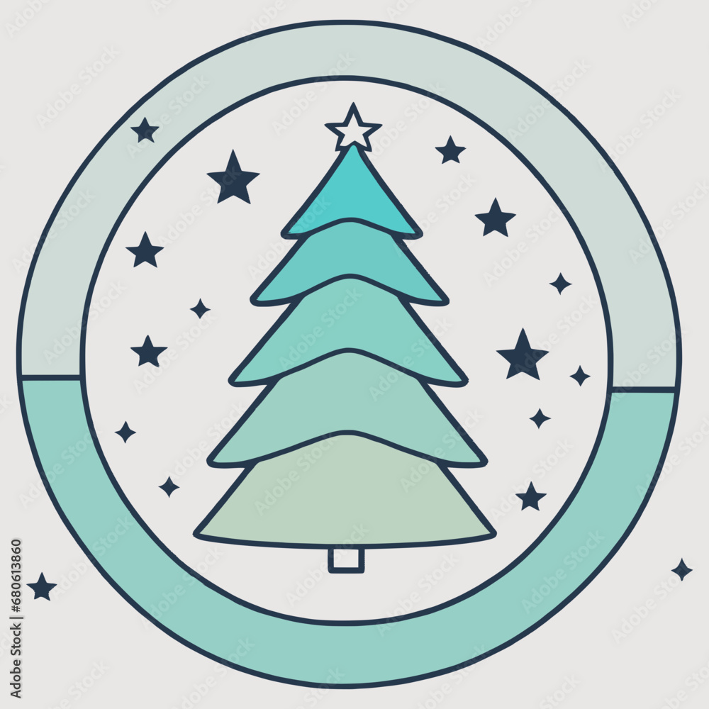 Christmas tree, vector illustration for logo design Christmas tree, vector illustration for logo design