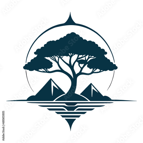 Foto Bonsai tree, logo design