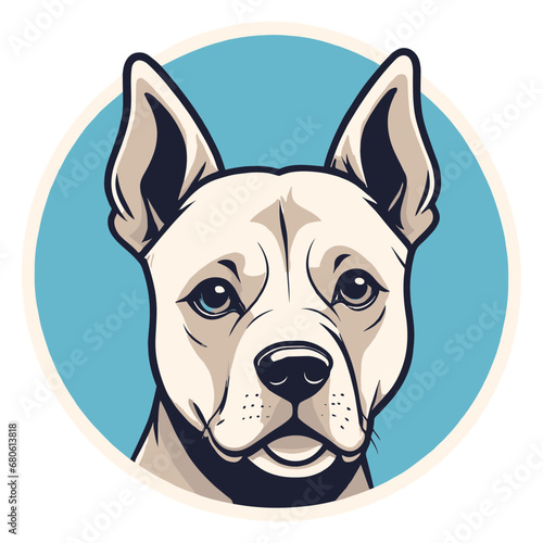 Portrait of a dog, retro vector illustration