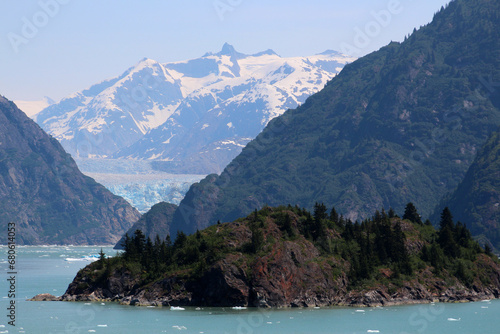 View of the Dawes Glacier in the background-Endicott Arm in the Boundary Ranges of Alaska, United States   © bummi100