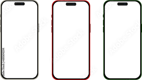 Iphone 15 PRO MAX Screen png Gray Red Green photo