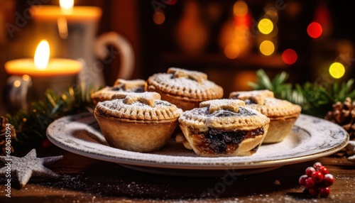 Delicious Mini Pies on a White Plate, Tempting Treats for Dessert Lovers
